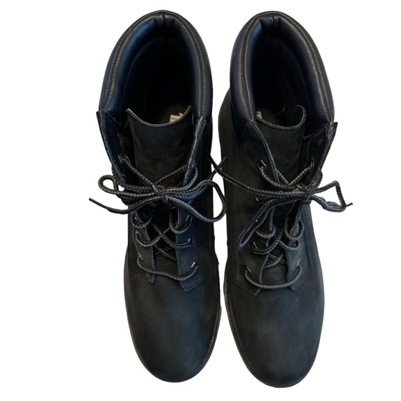 Timberland Women's Amston Boots 8253A Black Wedge Heels Ankle Booties Size 8 - Picture 7 of 13